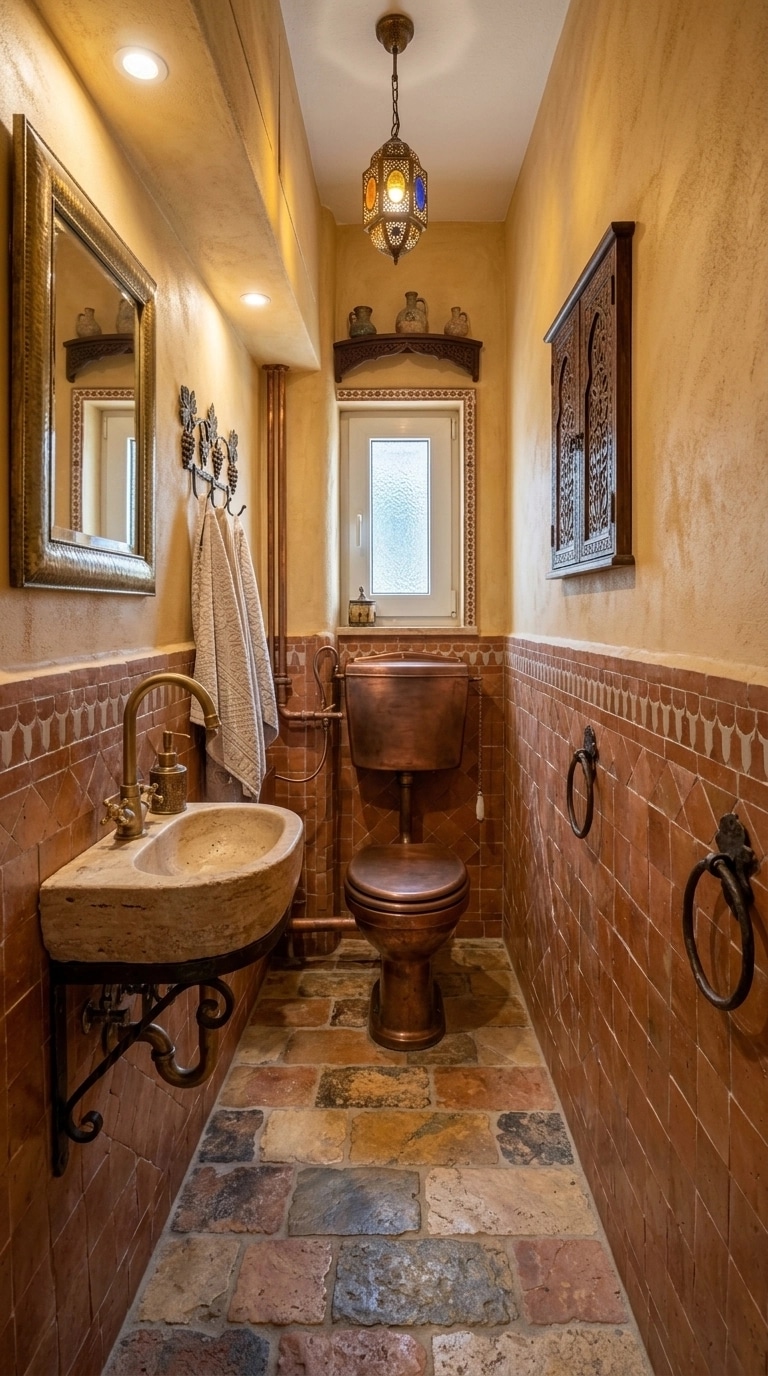 Bathroom interior in Mediterranean style — photo by GenRoom AI