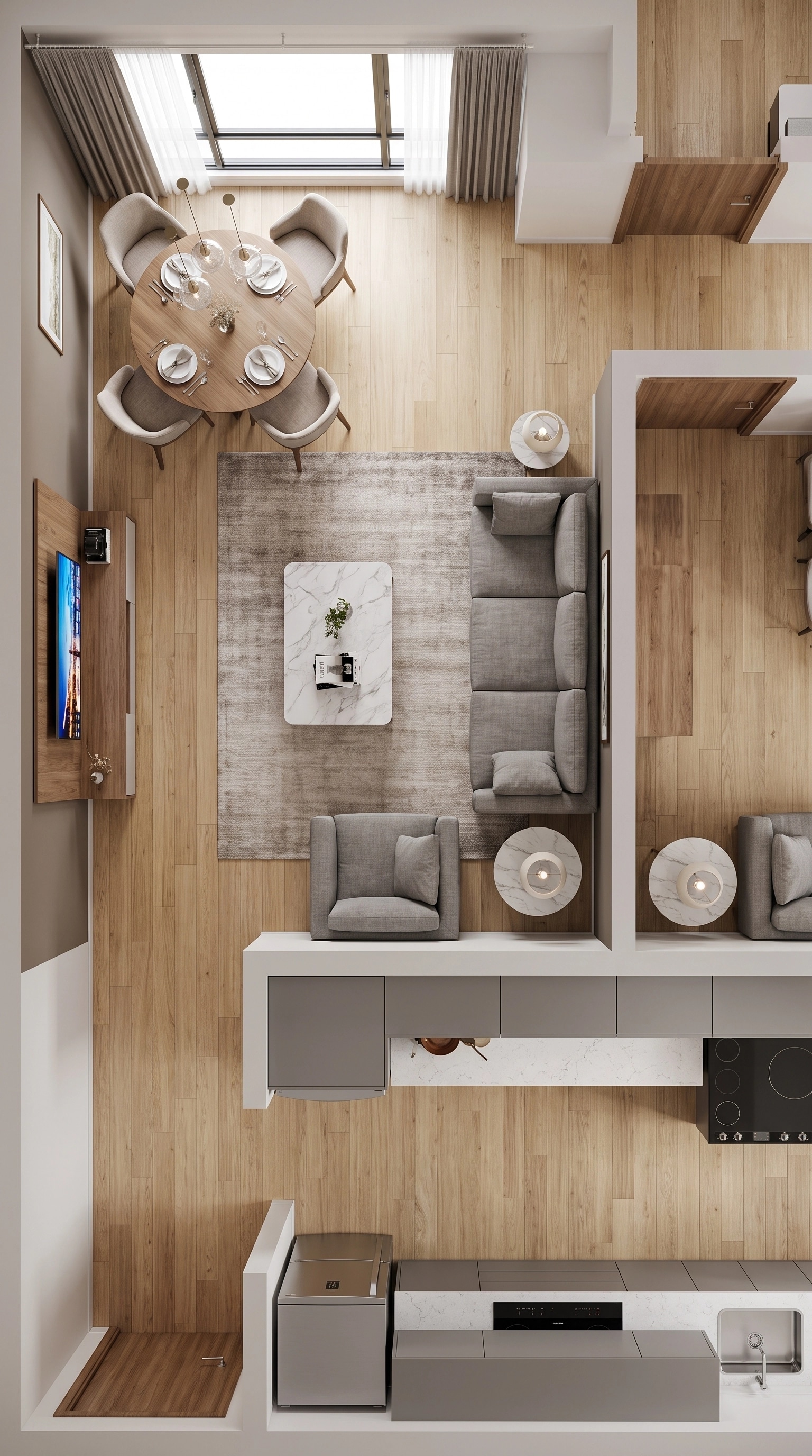 Interior design in Contemporary style — Living Room by GenRoom AI