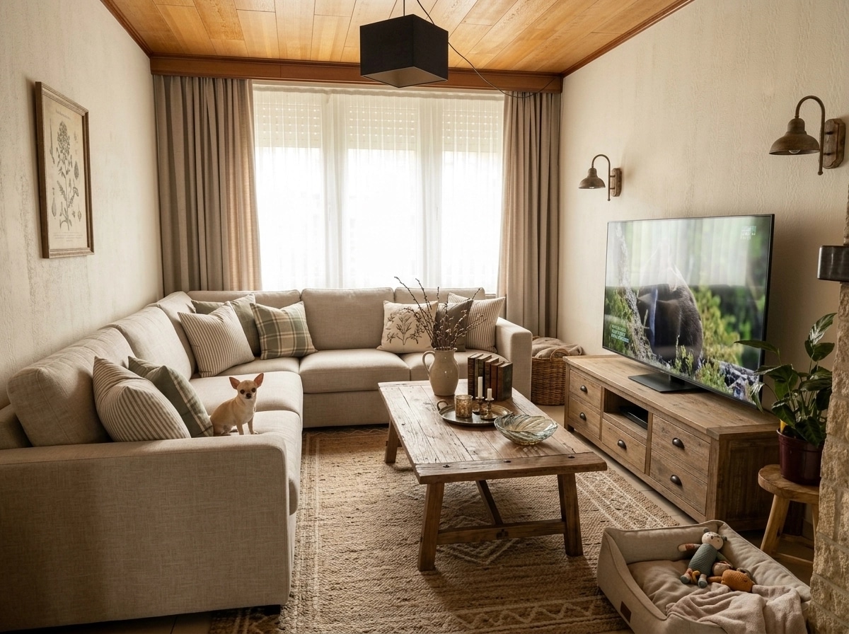 Modern Farmhouse Living Room design — interior photo by GenRoom AI