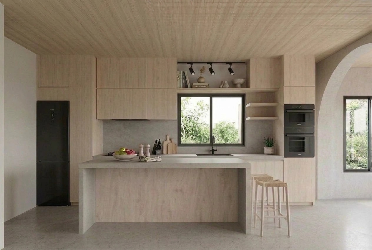 Kitchen interior in Scandinavian style — photo by GenRoom AI