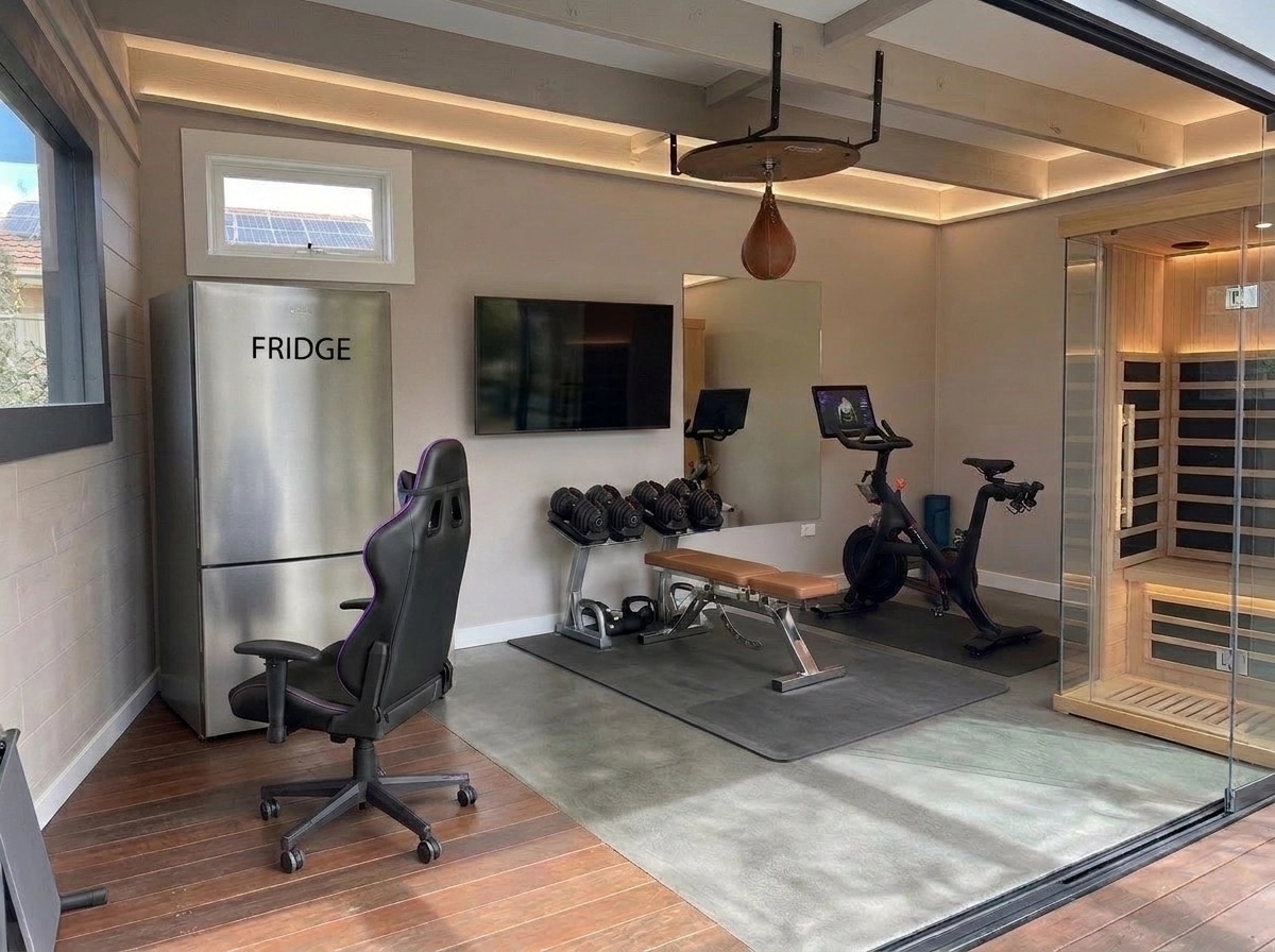 Interior design in Contemporary style — gym by GenRoom AI