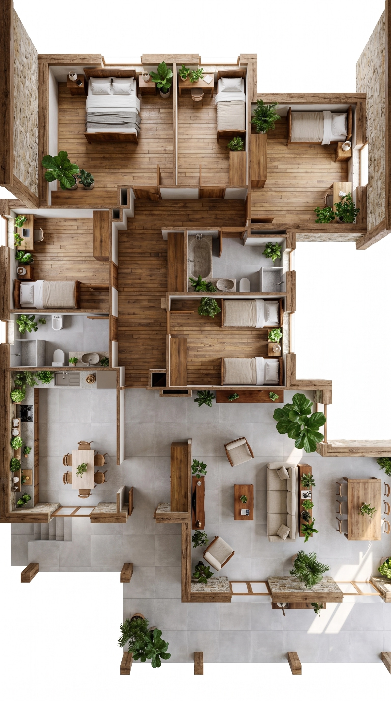 Interior design in Biophilic style — Living Room by GenRoom AI