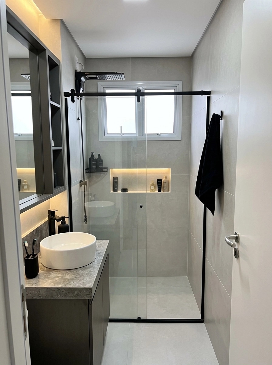 Bathroom interior in no_style style — photo by GenRoom AI
