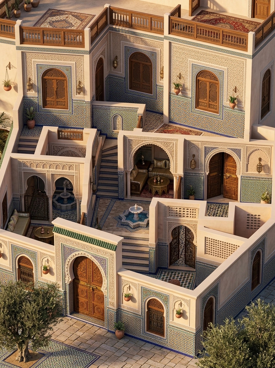 Interior design in Arabian / Moroccan style — Facade by GenRoom AI