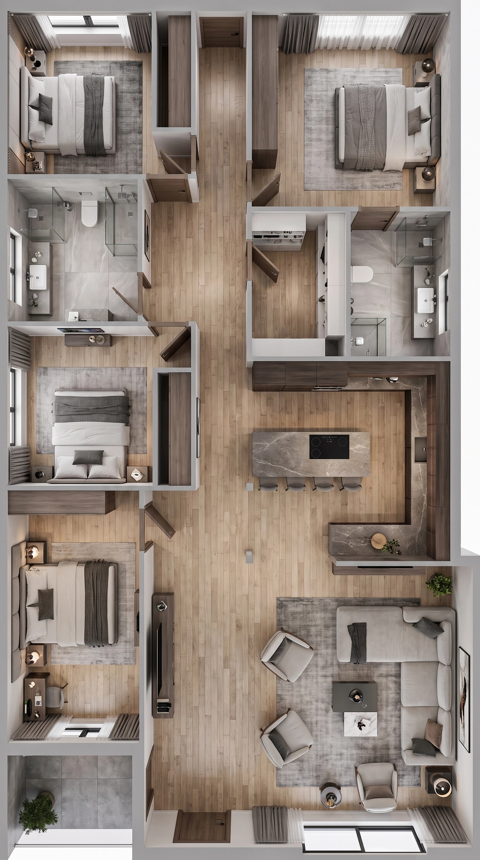 Interior design in Contemporary style — Living Room by GenRoom AI