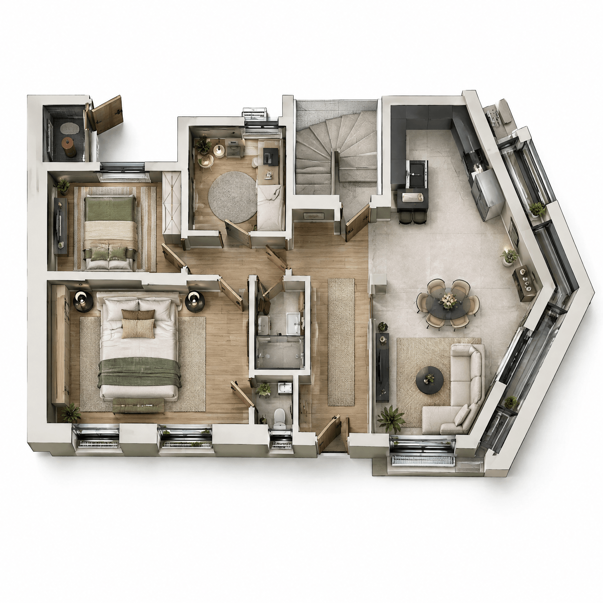 Interior design in Contemporary style — Living Room by GenRoom AI