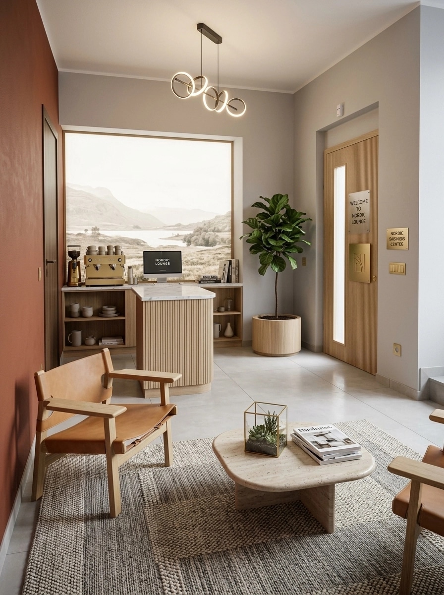 Interior design in Scandinavian style — lobby by GenRoom AI