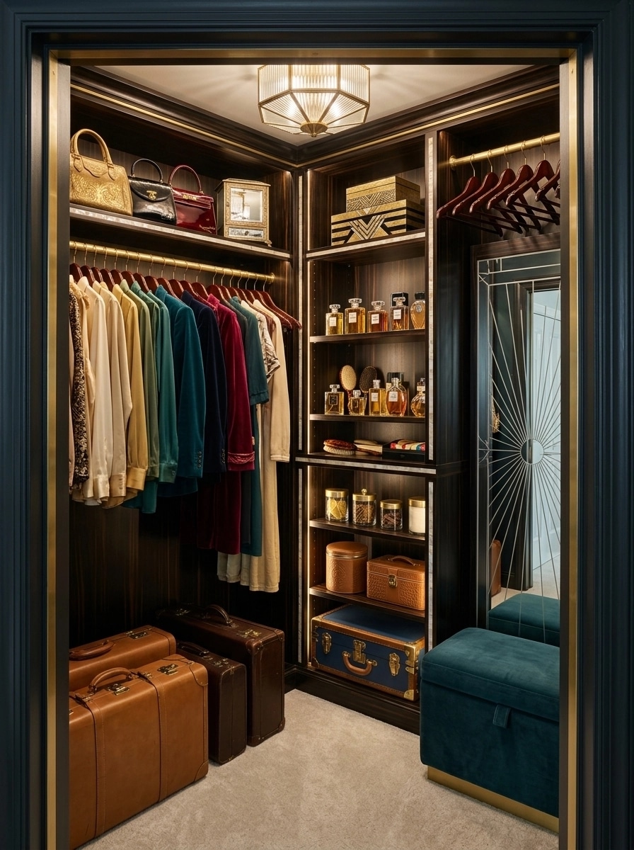 Interior design in Art Deco style — wardrobe by GenRoom AI