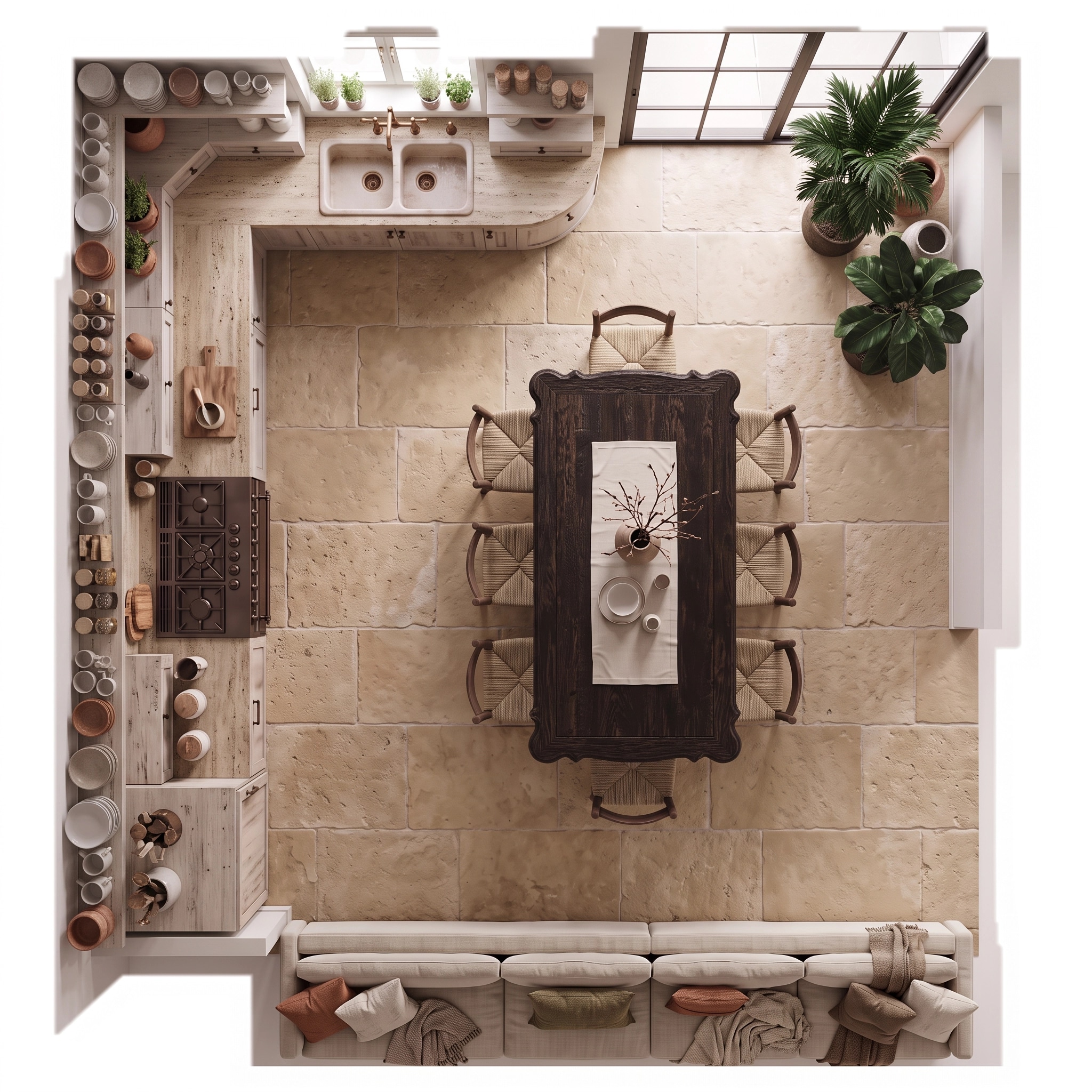 Interior design in Mediterranean style — Living Room by GenRoom AI