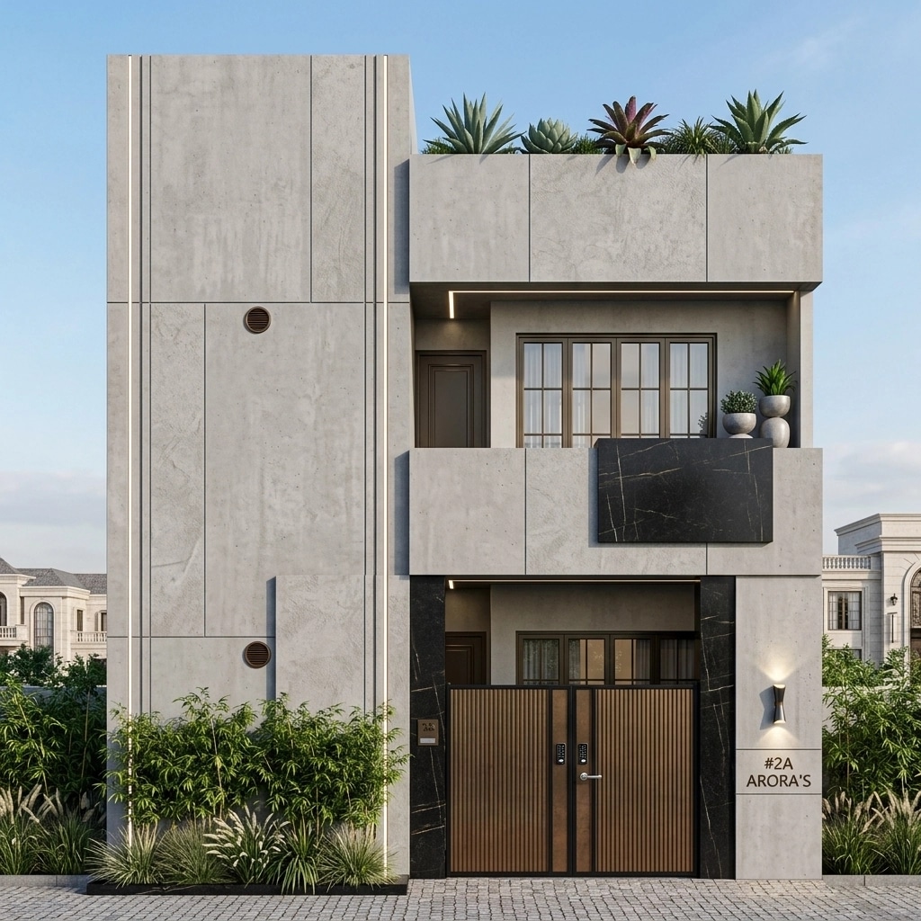 Contemporary Facade Fasad design — facade photo by GenRoom AI