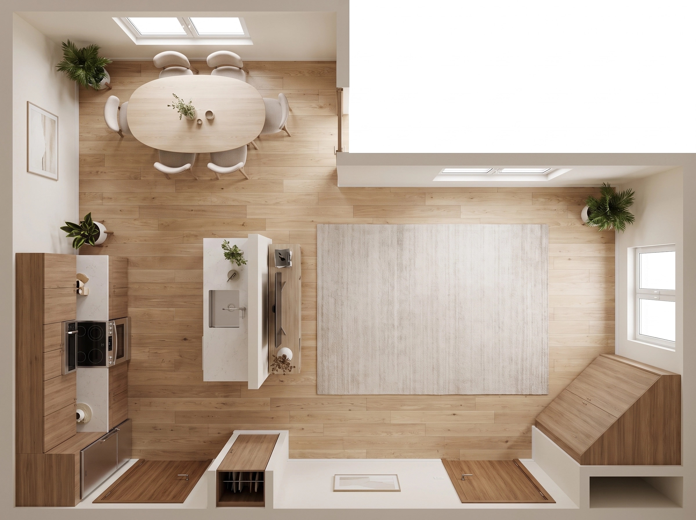 Interior design in Contemporary style — Living Room by GenRoom AI