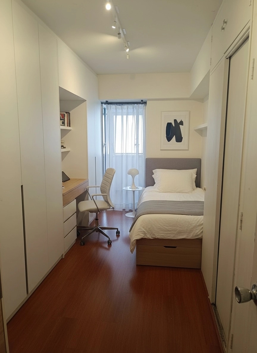 Minimalism Bedroom design — interior photo by GenRoom AI