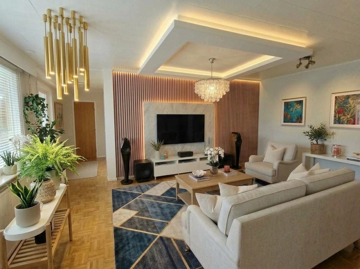 Interior design in Coastal / Hamptons style — Living Room by GenRoom AI