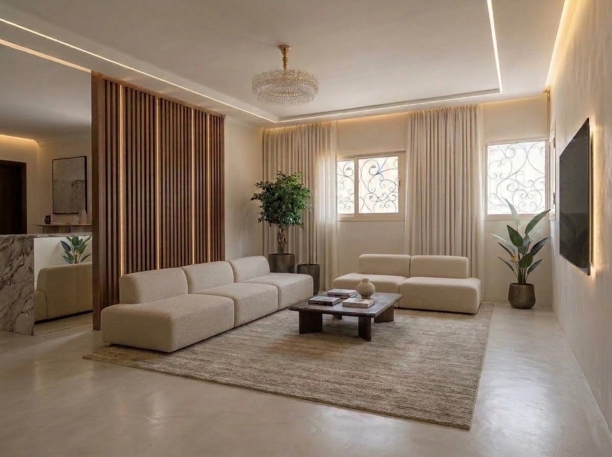 Interior design in Minimalism style — Living Room by GenRoom AI