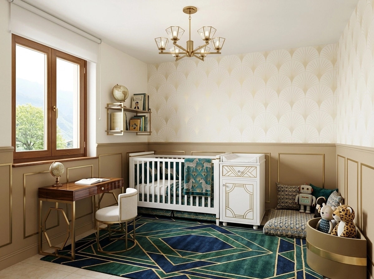 Art Deco Kids Room design — interior photo by GenRoom AI