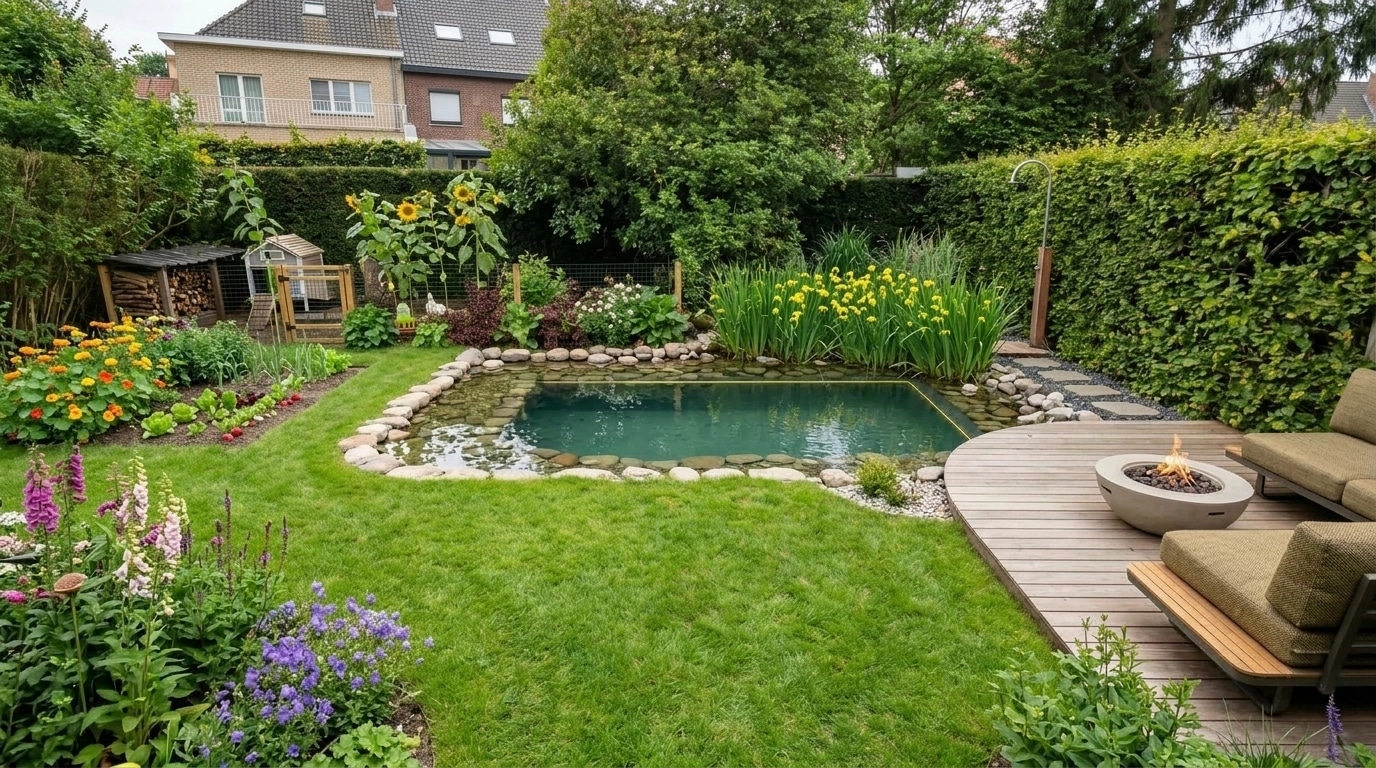 Landscape design in Eco Natural Garden style — Yard by GenRoom AI