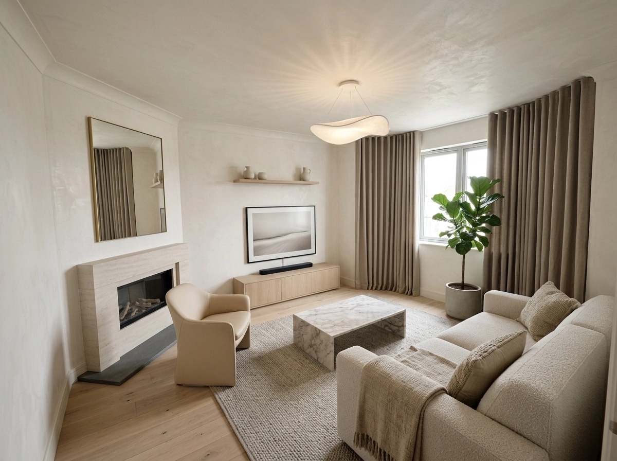 Minimalism Living Room design — interior photo by GenRoom AI