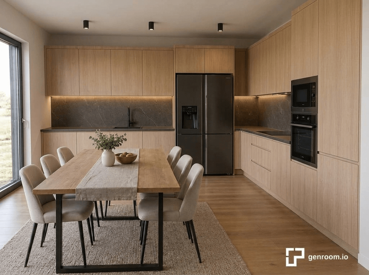 Kitchen interior in no_style style — photo by GenRoom AI