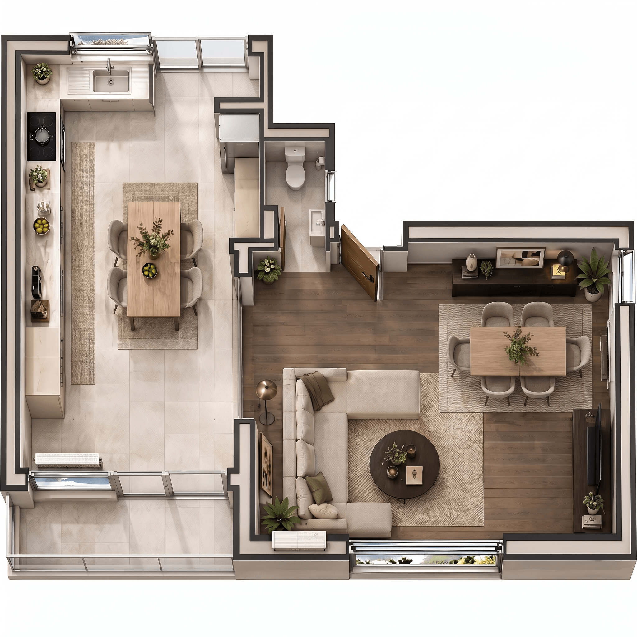 Interior design in Contemporary style — Living Room by GenRoom AI
