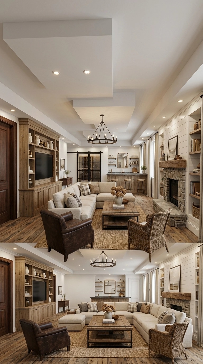 Modern Farmhouse Living Room design — interior photo by GenRoom AI