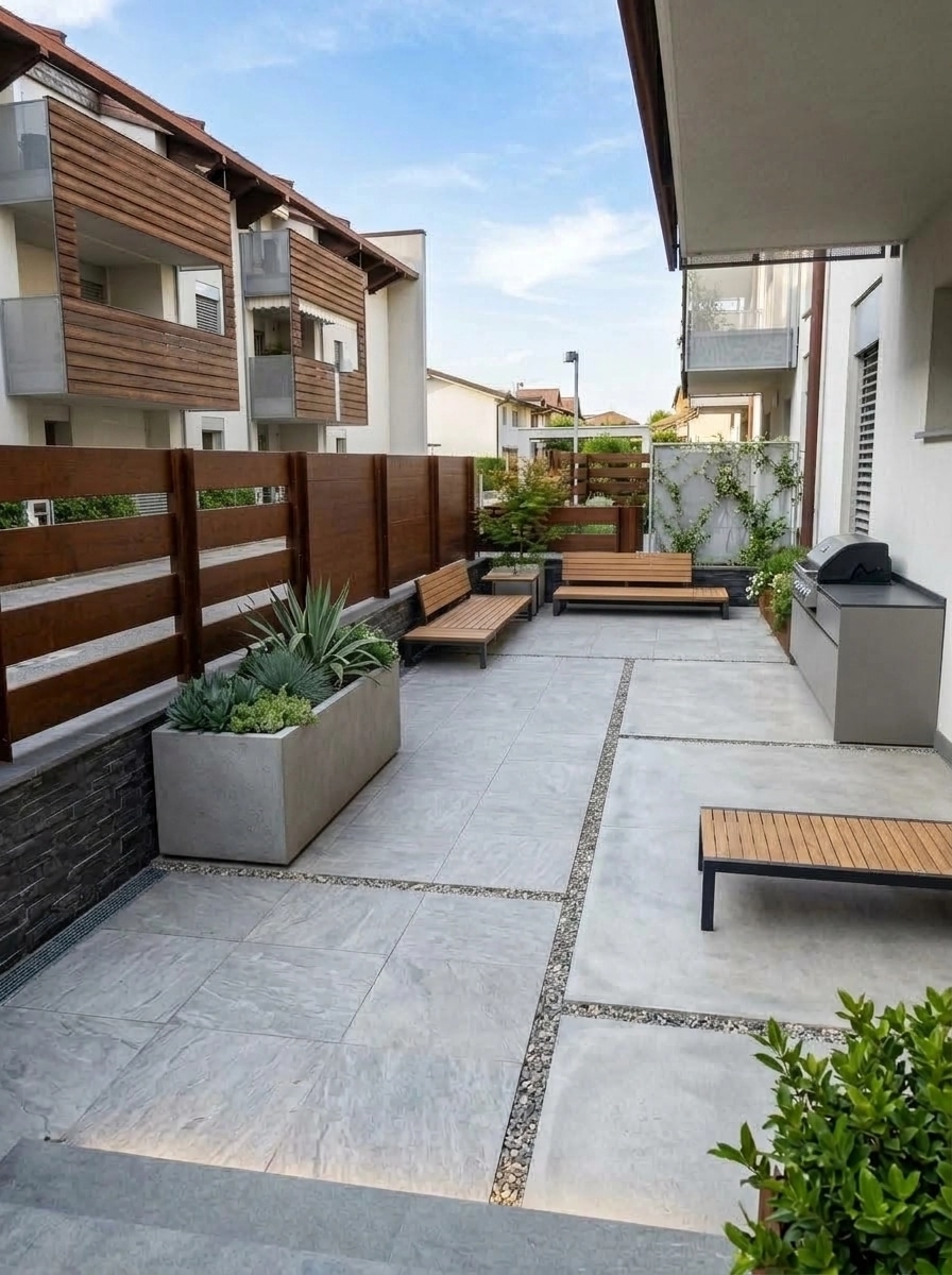 Landscape design in Contemporary Yard style — Yard by GenRoom AI