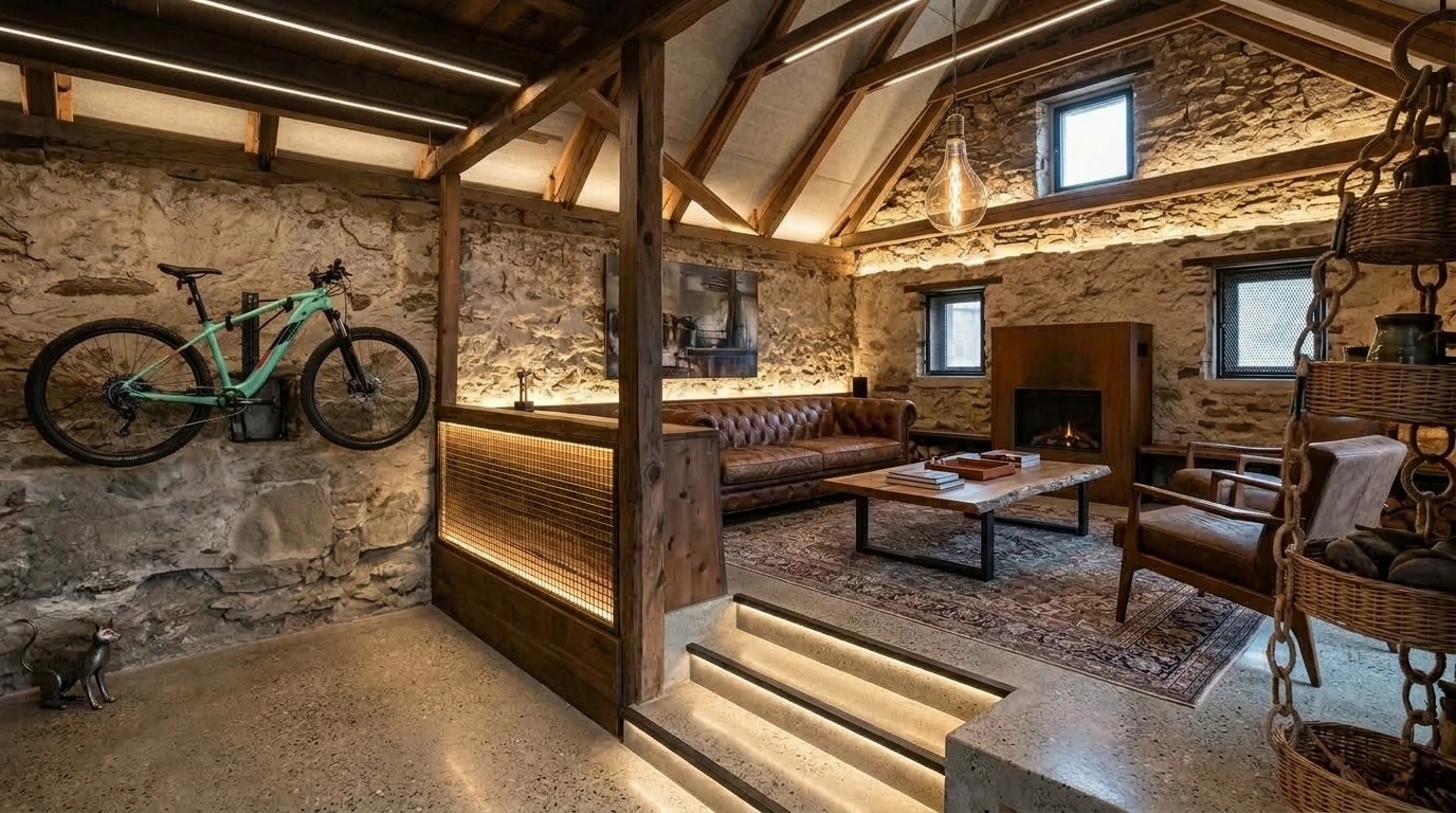 Interior design in Loft / Industrial style — Living Room by GenRoom AI