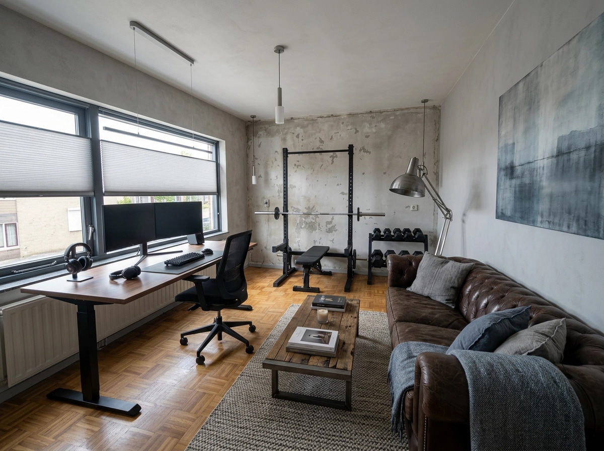 Interior design in Loft / Industrial style — Bedroom by GenRoom AI