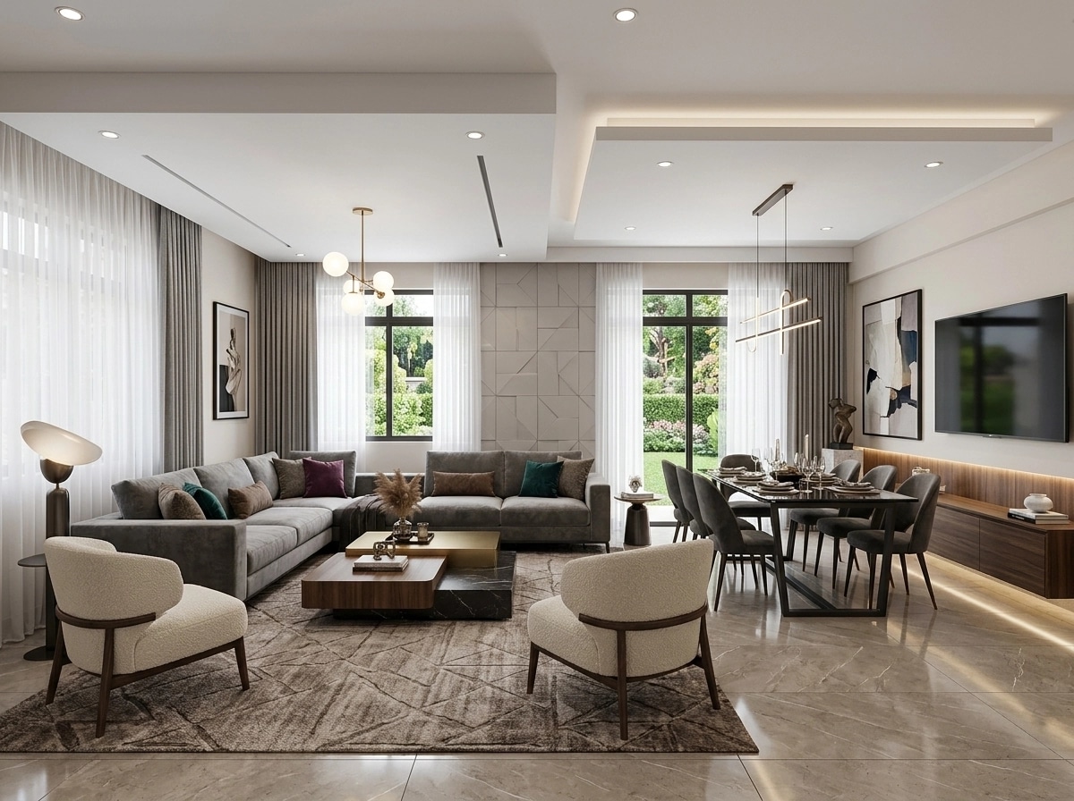 Interior design in Contemporary style — Living Room by GenRoom AI