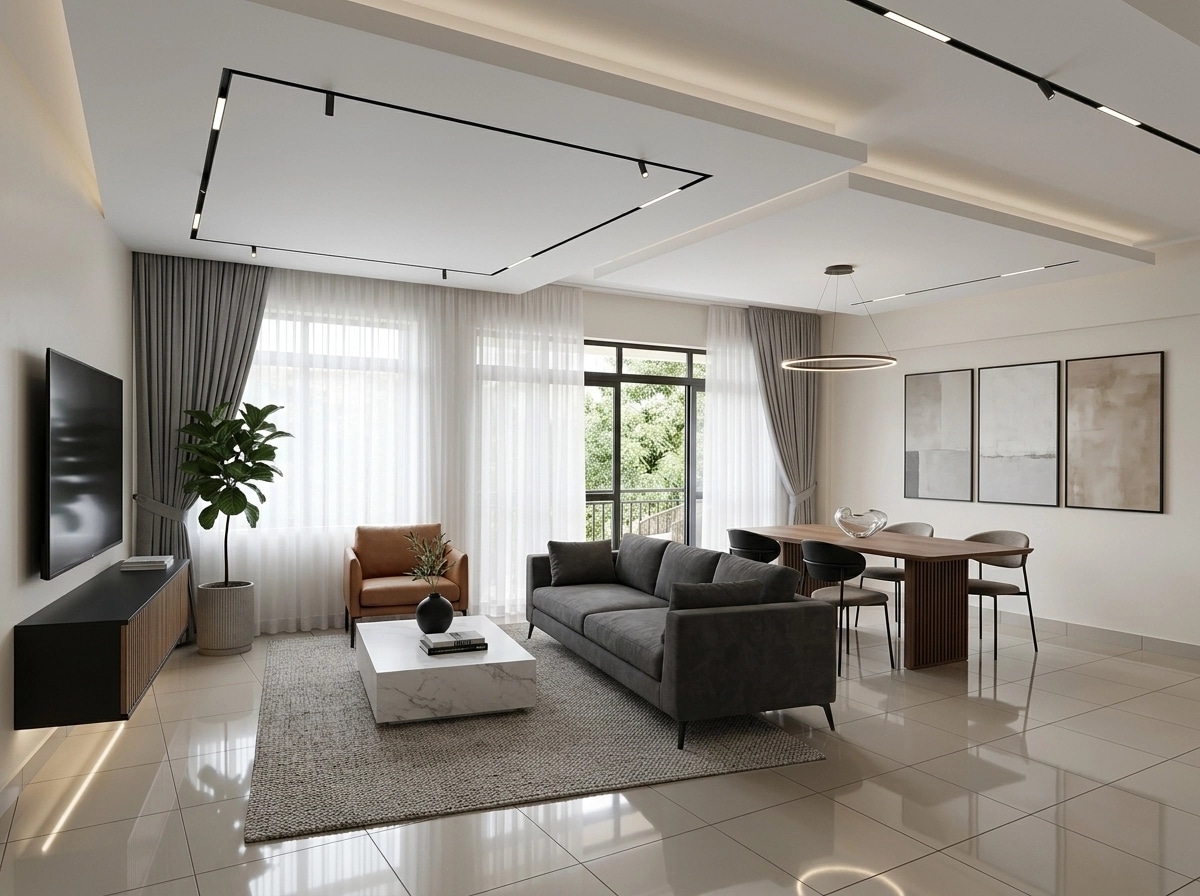 Interior design in Minimalism style — Living Room by GenRoom AI