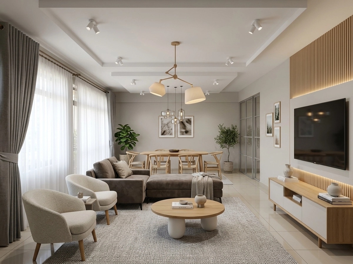 Interior design in Scandinavian style — Living Room by GenRoom AI
