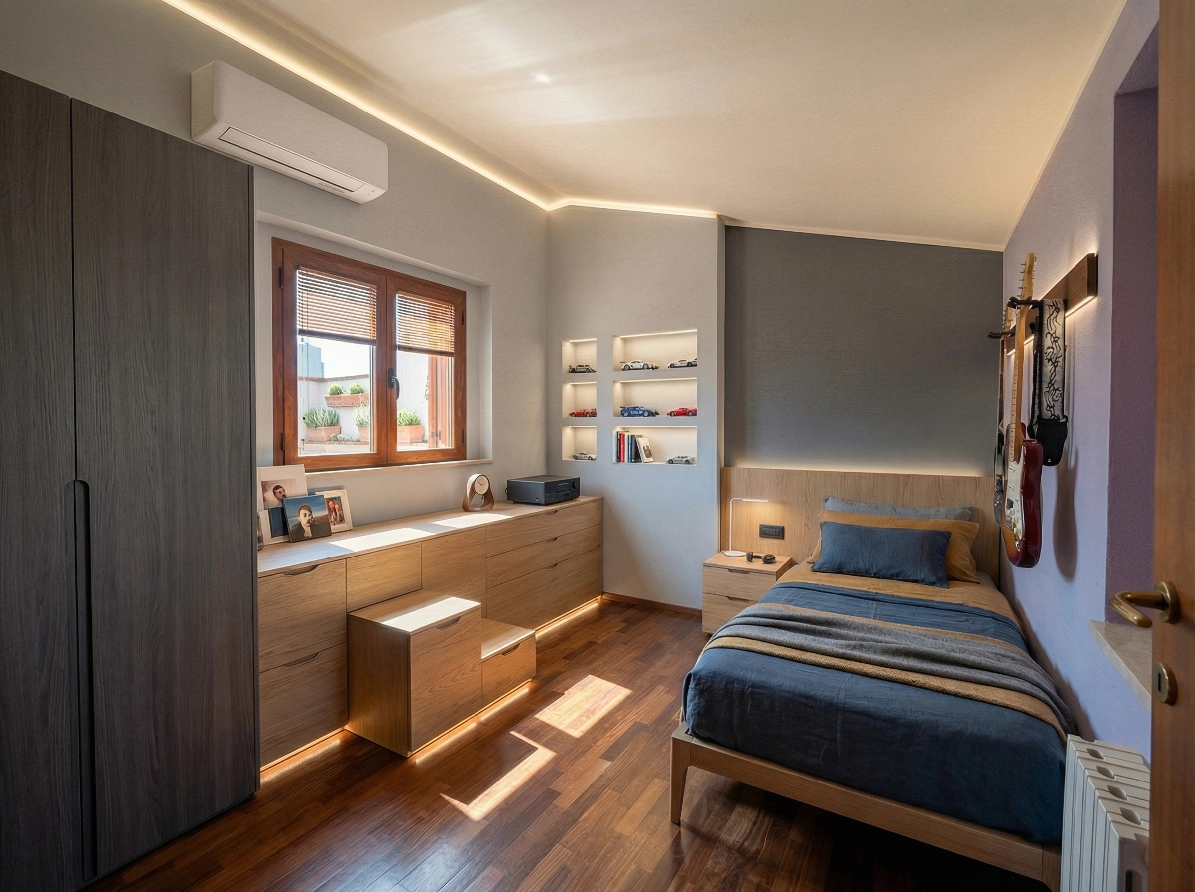 Contemporary Bedroom design — interior photo by GenRoom AI