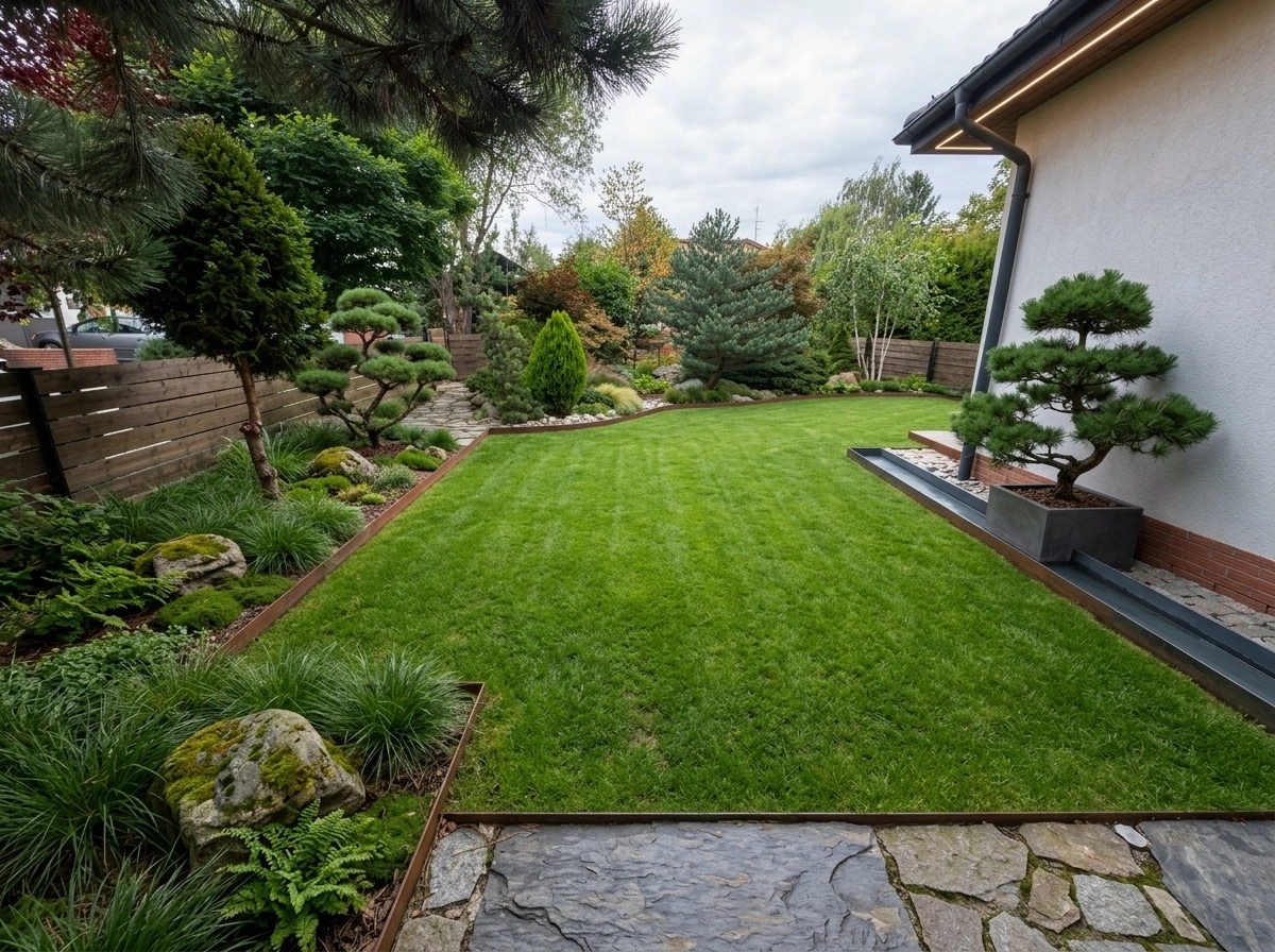 Landscape design in Scandinavian Garden style — Yard by GenRoom AI