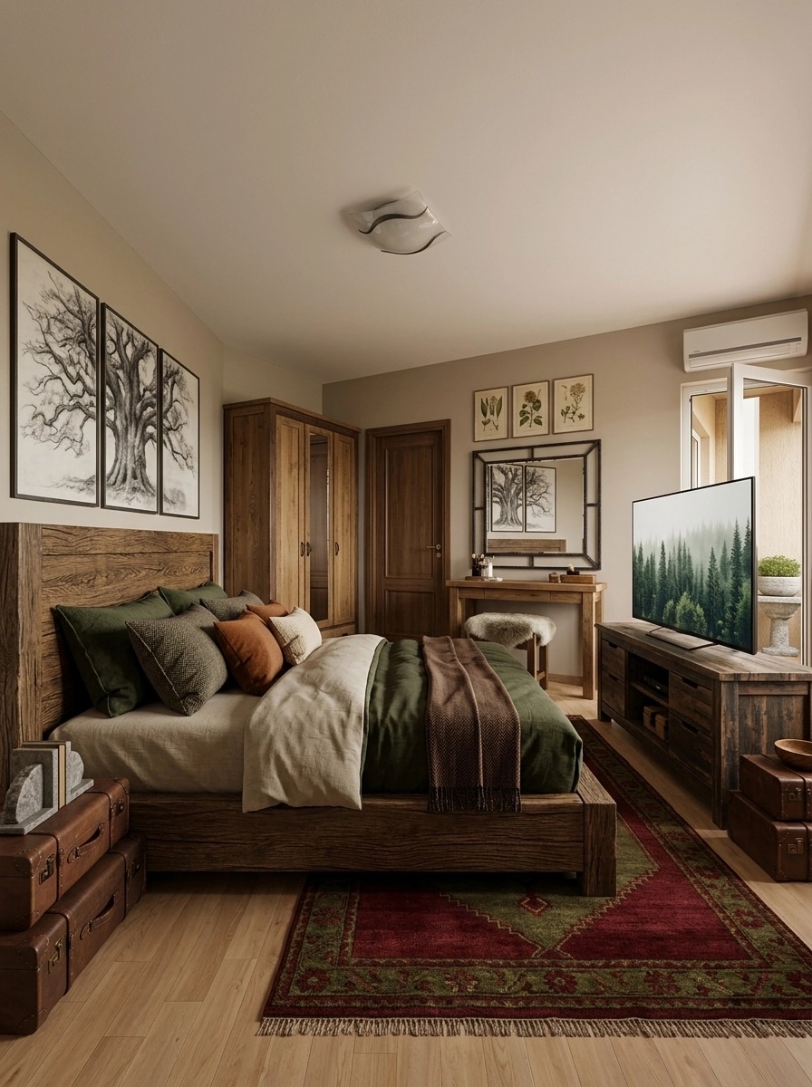 Interior design in Rustic style — Bedroom by GenRoom AI
