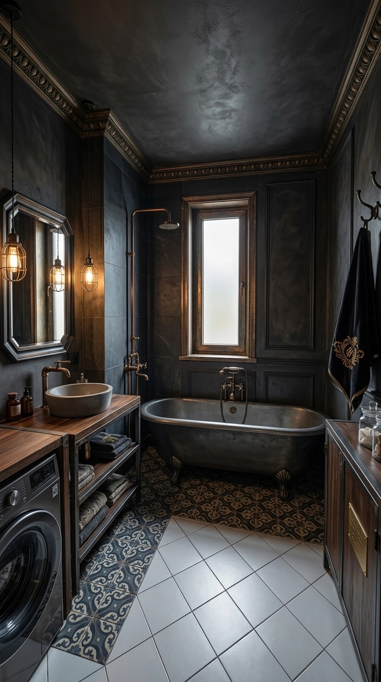 Bathroom interior in Eclectic style — photo by GenRoom AI