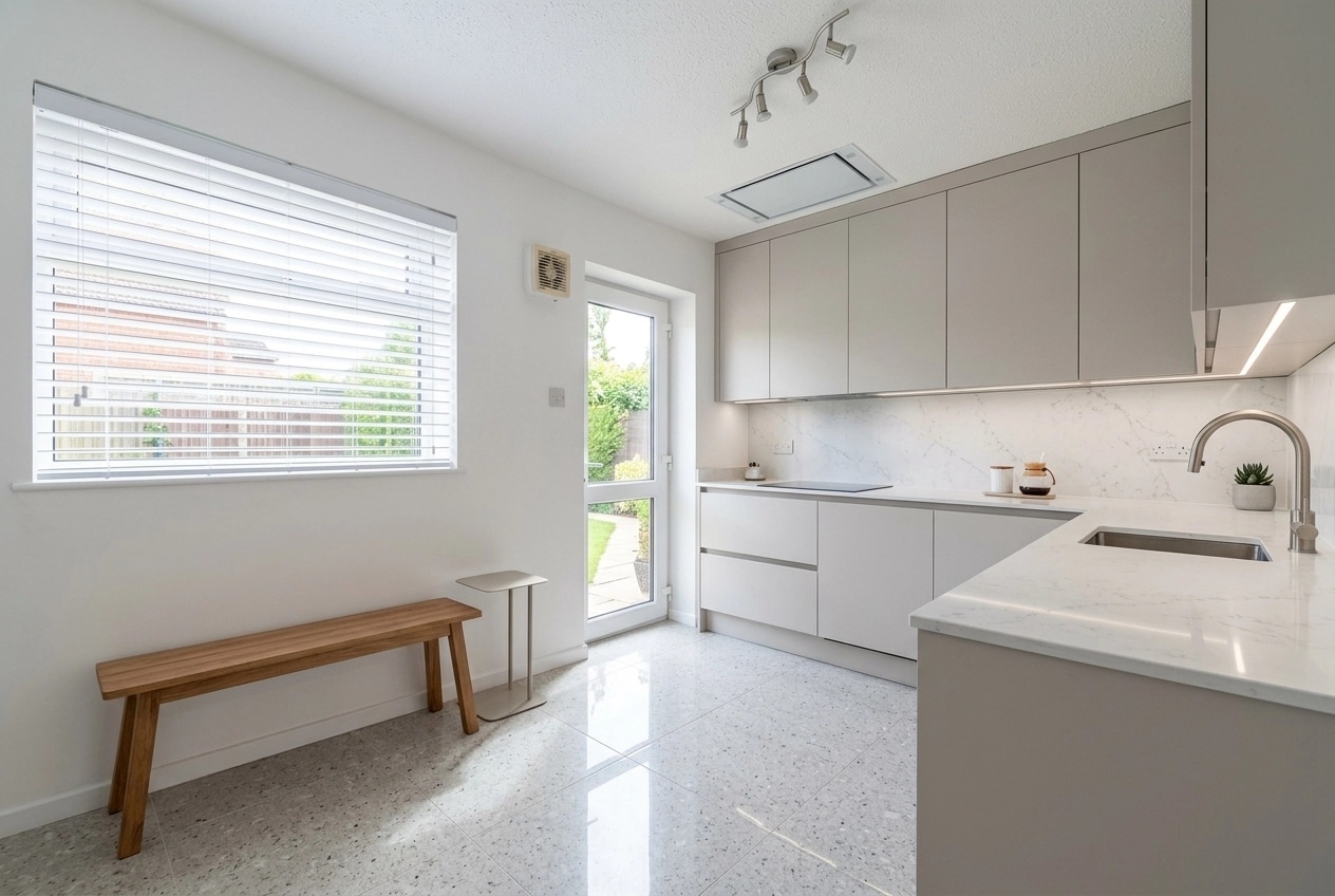 Minimalism Kitchen design — interior photo by GenRoom AI