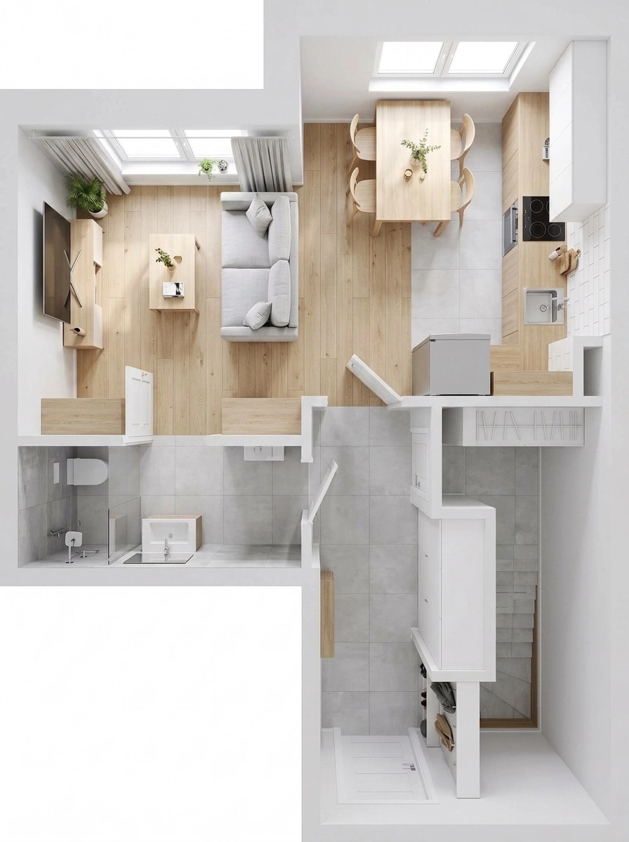 Scandinavian Living Room design — interior photo by GenRoom AI