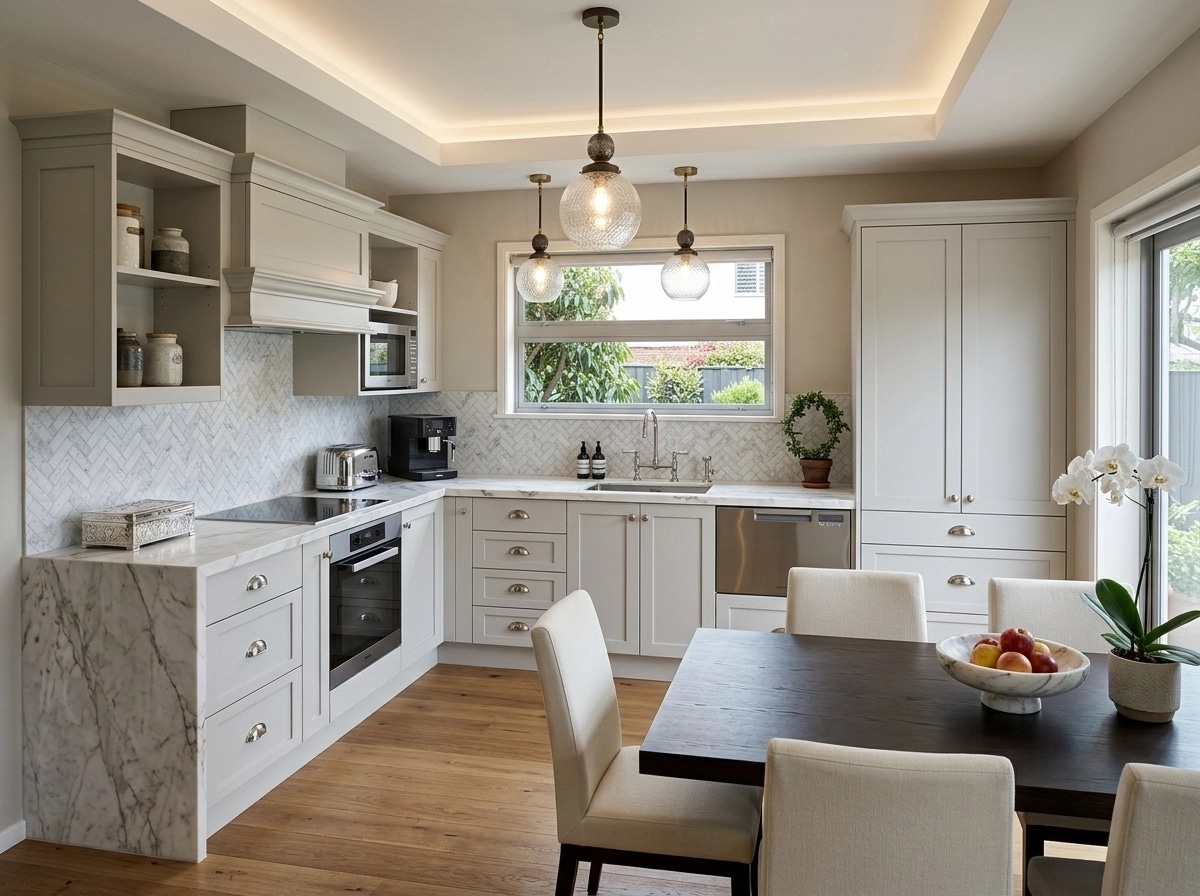 Interior design in Transitional style — Kitchen by GenRoom AI