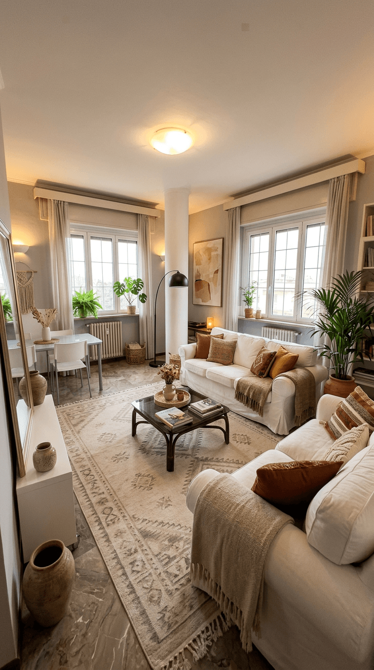 Interior design in Bohemian style — Living Room by GenRoom AI
