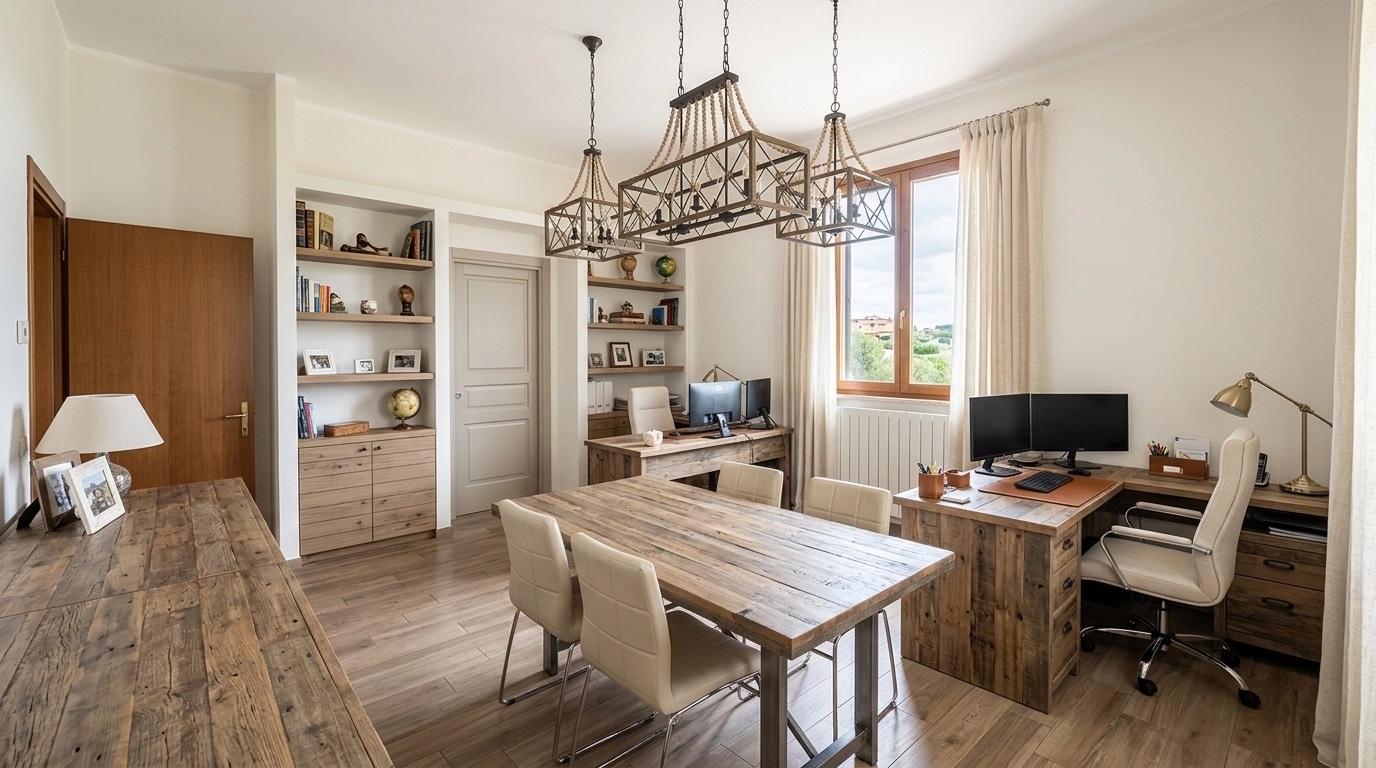 Interior design in Modern Farmhouse style — office_space by GenRoom AI