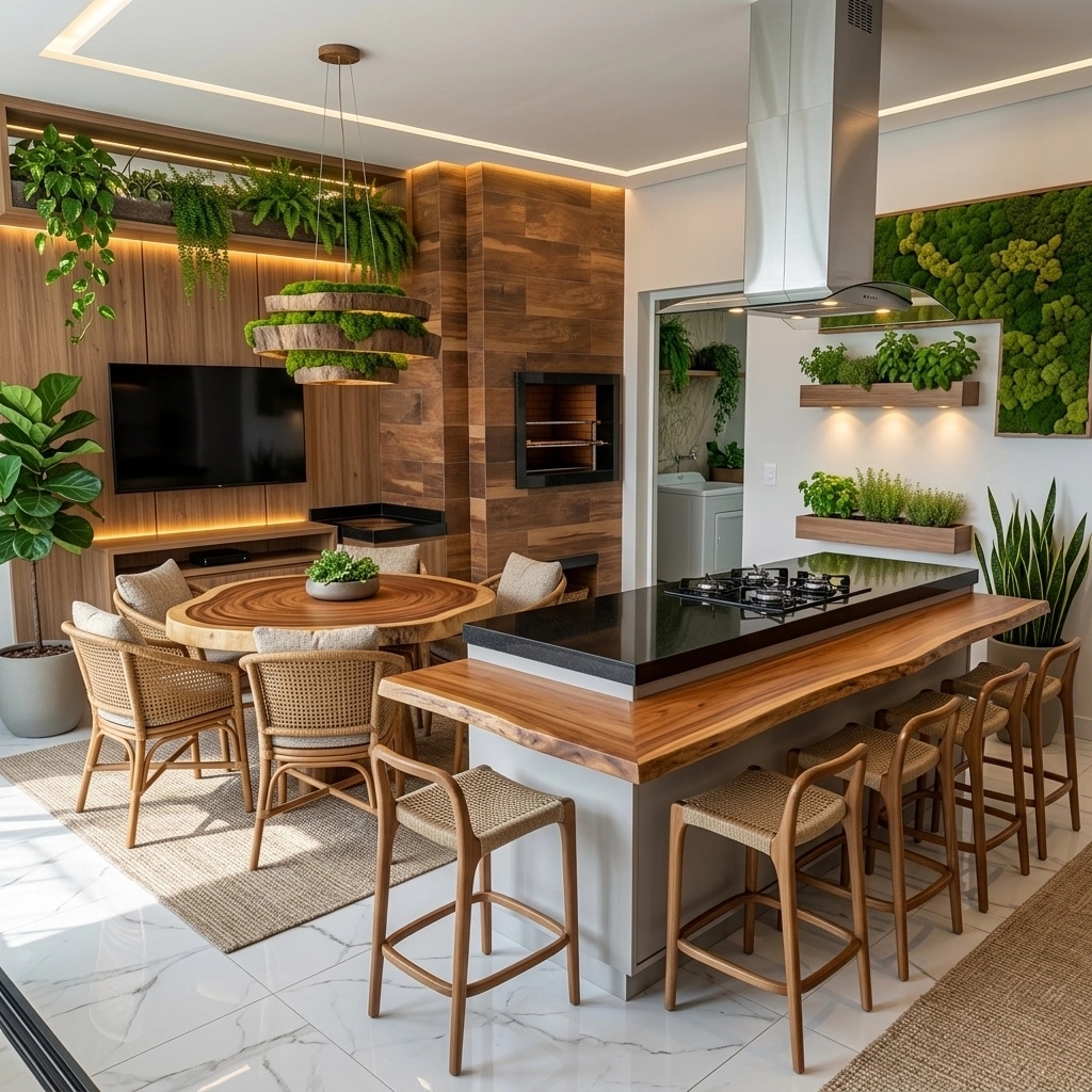 Interior design in Biophilic style — dining_room by GenRoom AI