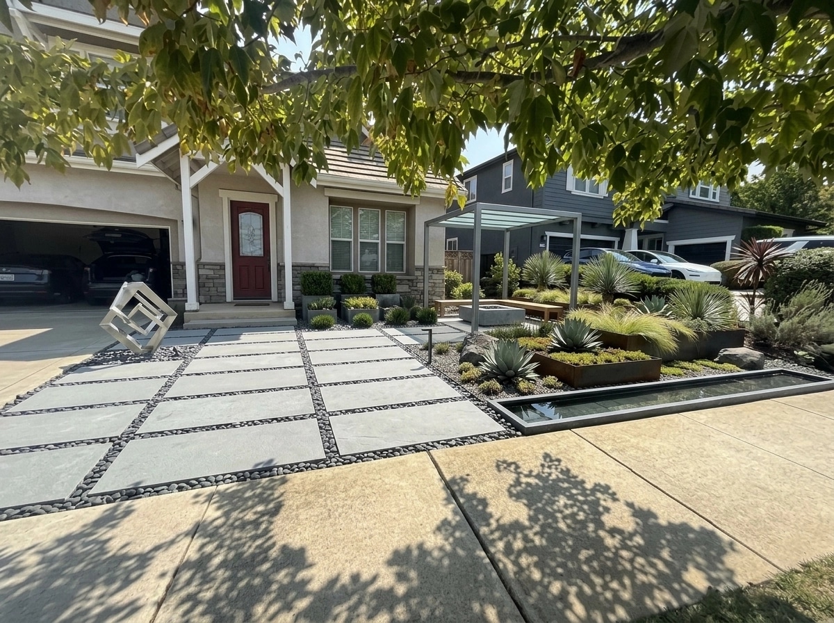 Landscape design in Minimalist Yard style — Yard by GenRoom AI