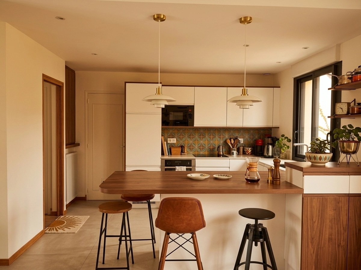Mid-Century Modern Kitchen design — interior photo by GenRoom AI