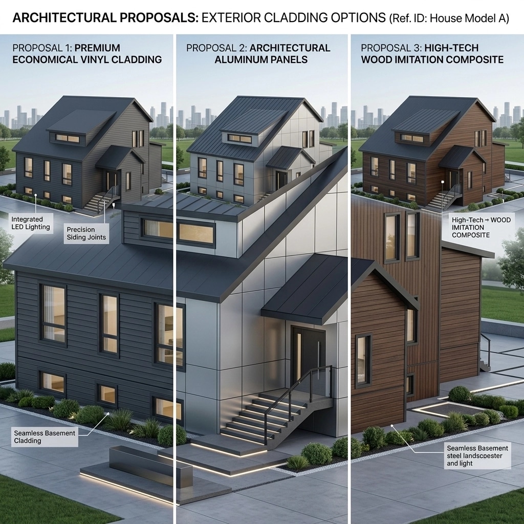 Hi-Tech Facade Facade design — facade photo by GenRoom AI