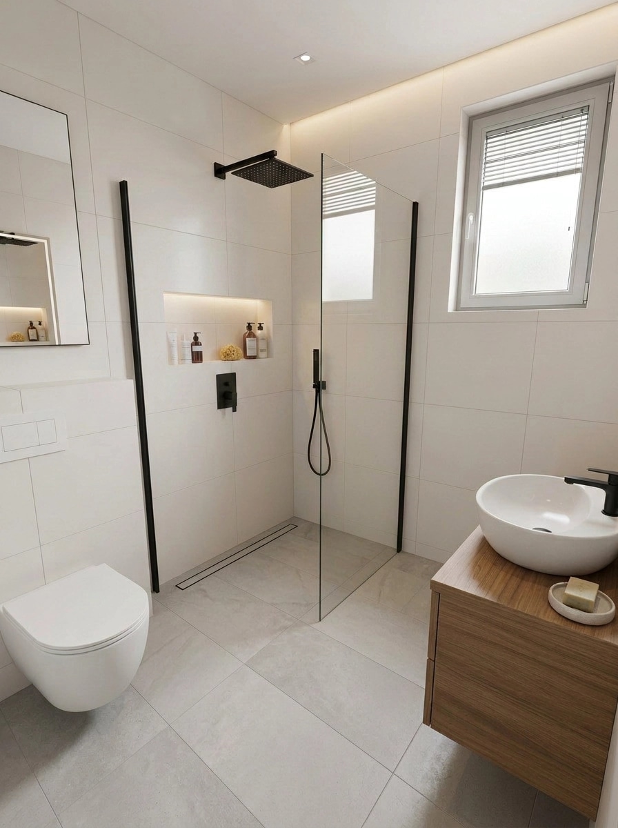 Minimalism Bathroom design — interior photo by GenRoom AI