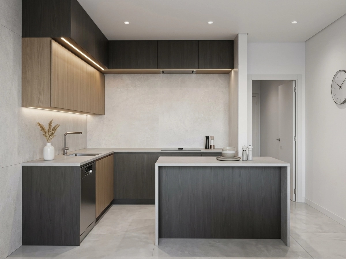 Minimalism Kitchen design — interior photo by GenRoom AI