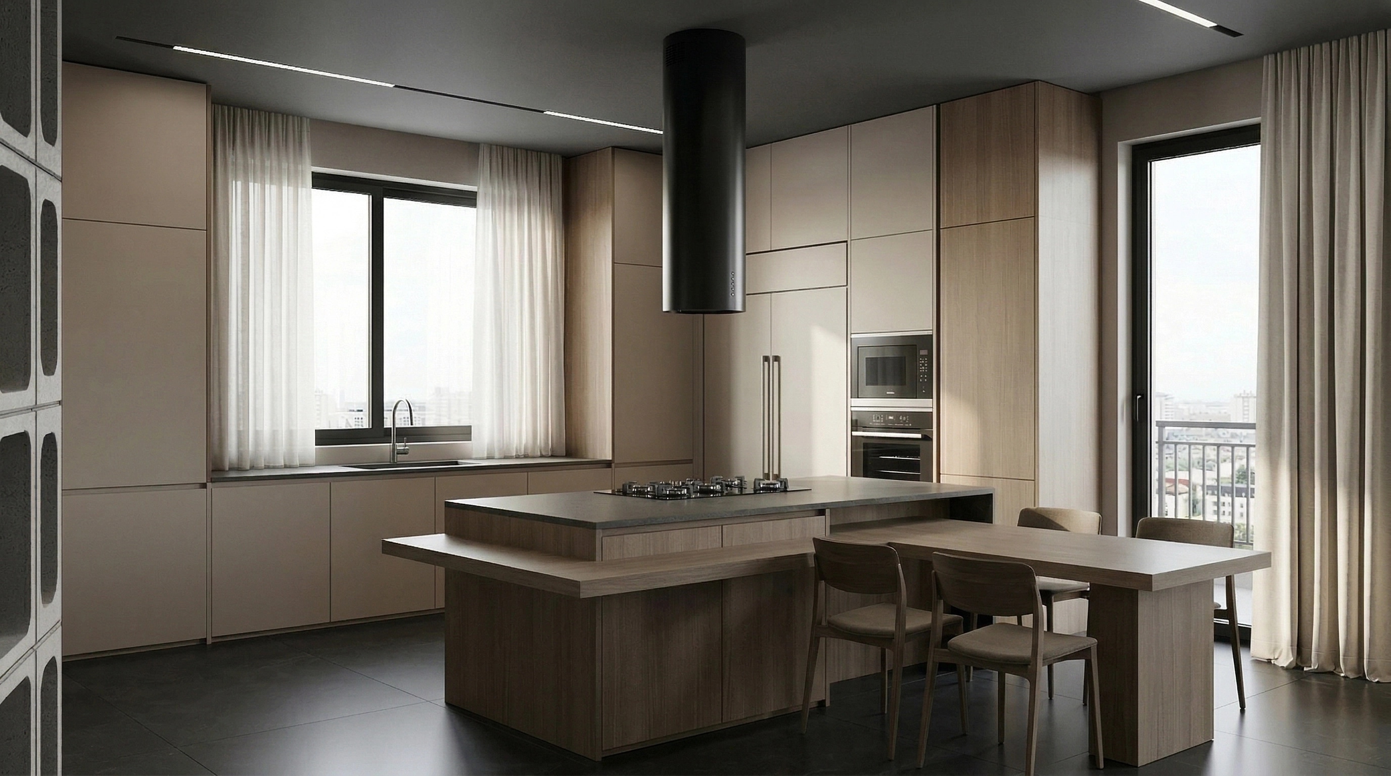 Minimalism Kitchen design — interior photo by GenRoom AI