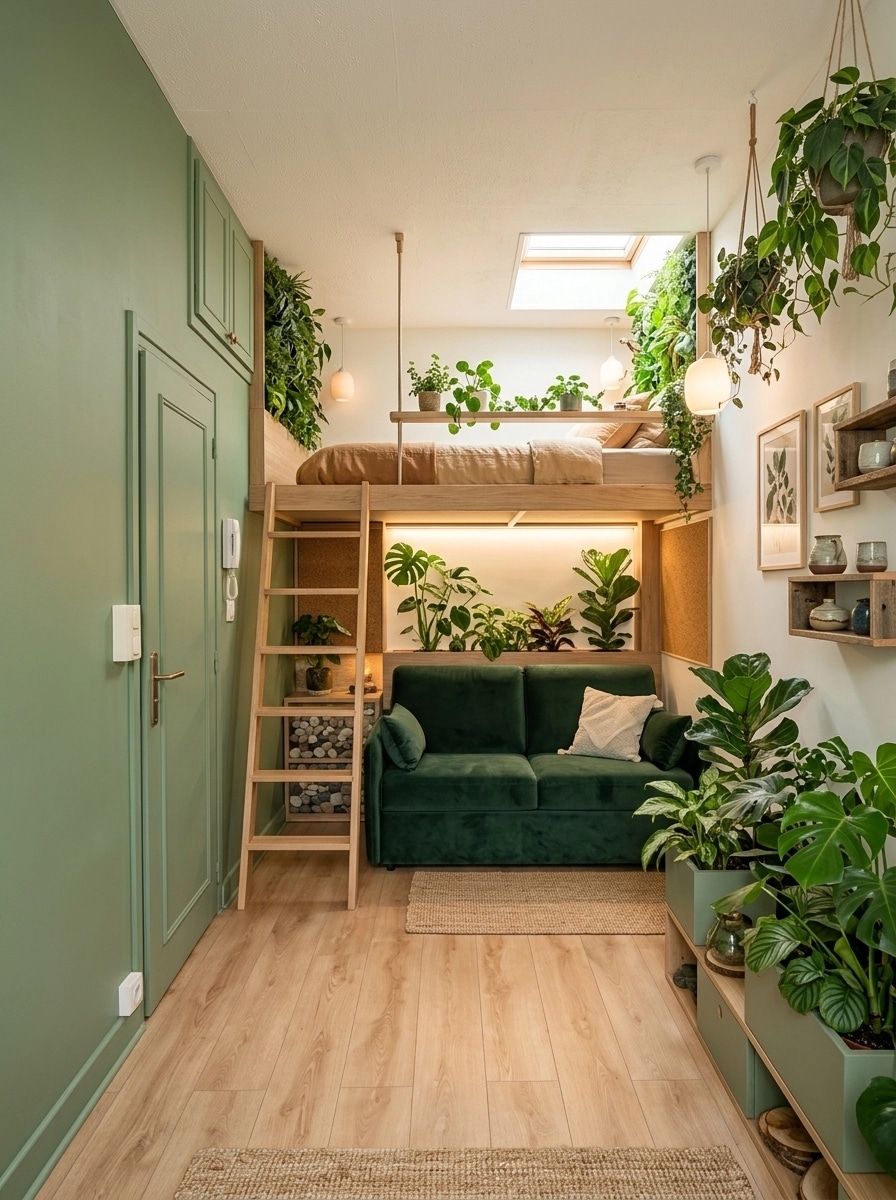 Interior design in Biophilic style — studio by GenRoom AI