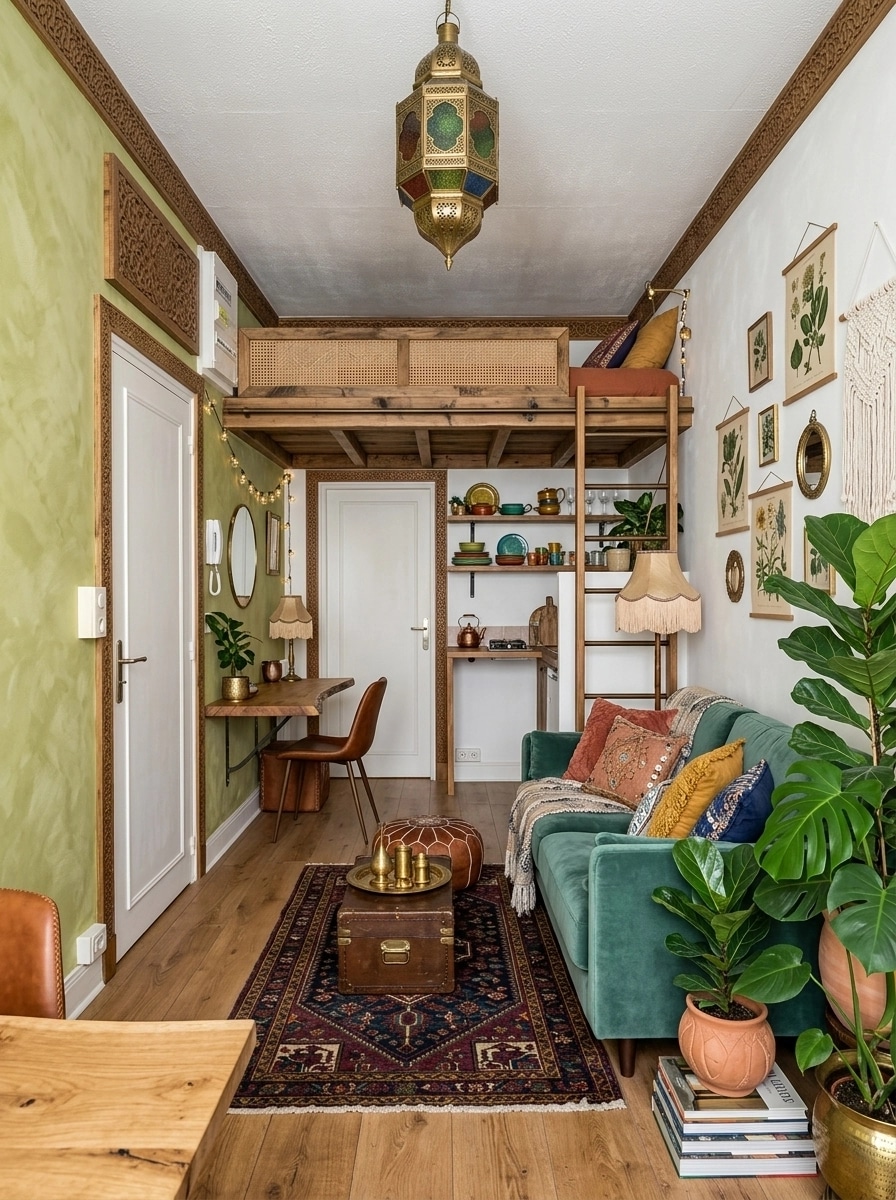 Design de interiores em estilo Bohemian — studio por GenRoom AI