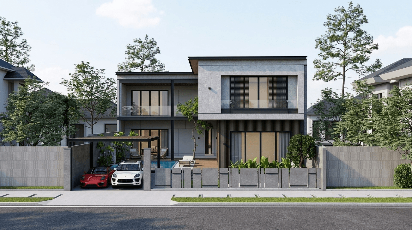 Contemporary Facade Facade design — facade photo by GenRoom AI