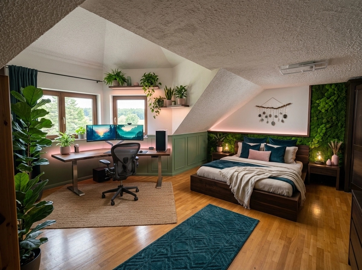 Interior design in Biophilic style — Bedroom by GenRoom AI